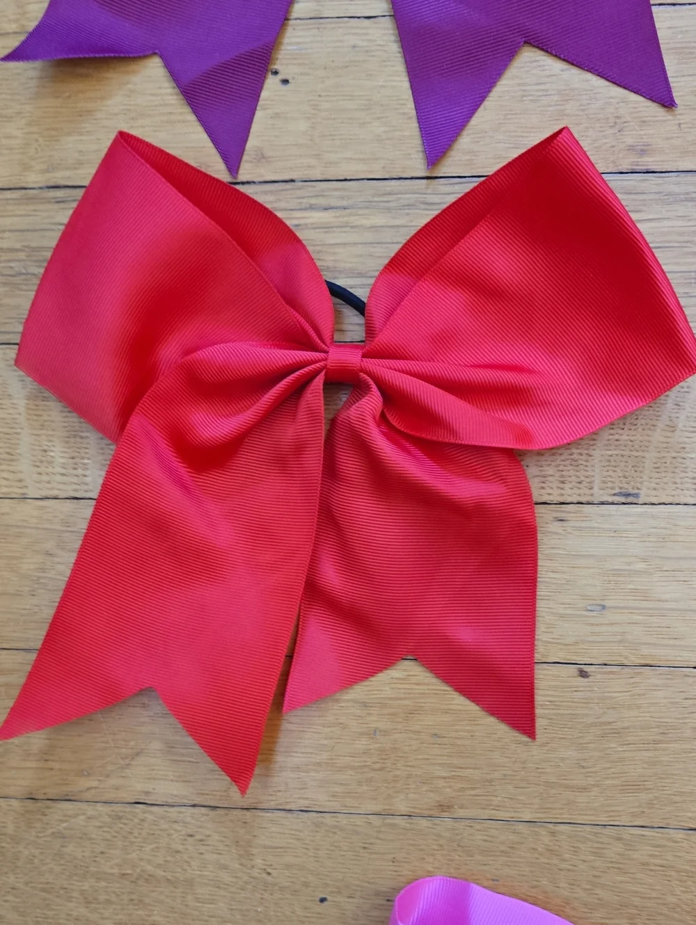 Handmade Lot of 13 Cheerleading Hair Bows, Multicolor, EUC, OS